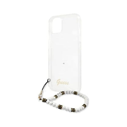 Guess White Pearl Strap Case, Transparent – iPhone 13 mini