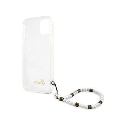Guess White Pearl Strap Case, Transparent – iPhone 13 mini