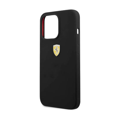 Ferrari FESSIHCP13XBK Silikon Case, Schwarz – iPhone 13 Pro Max