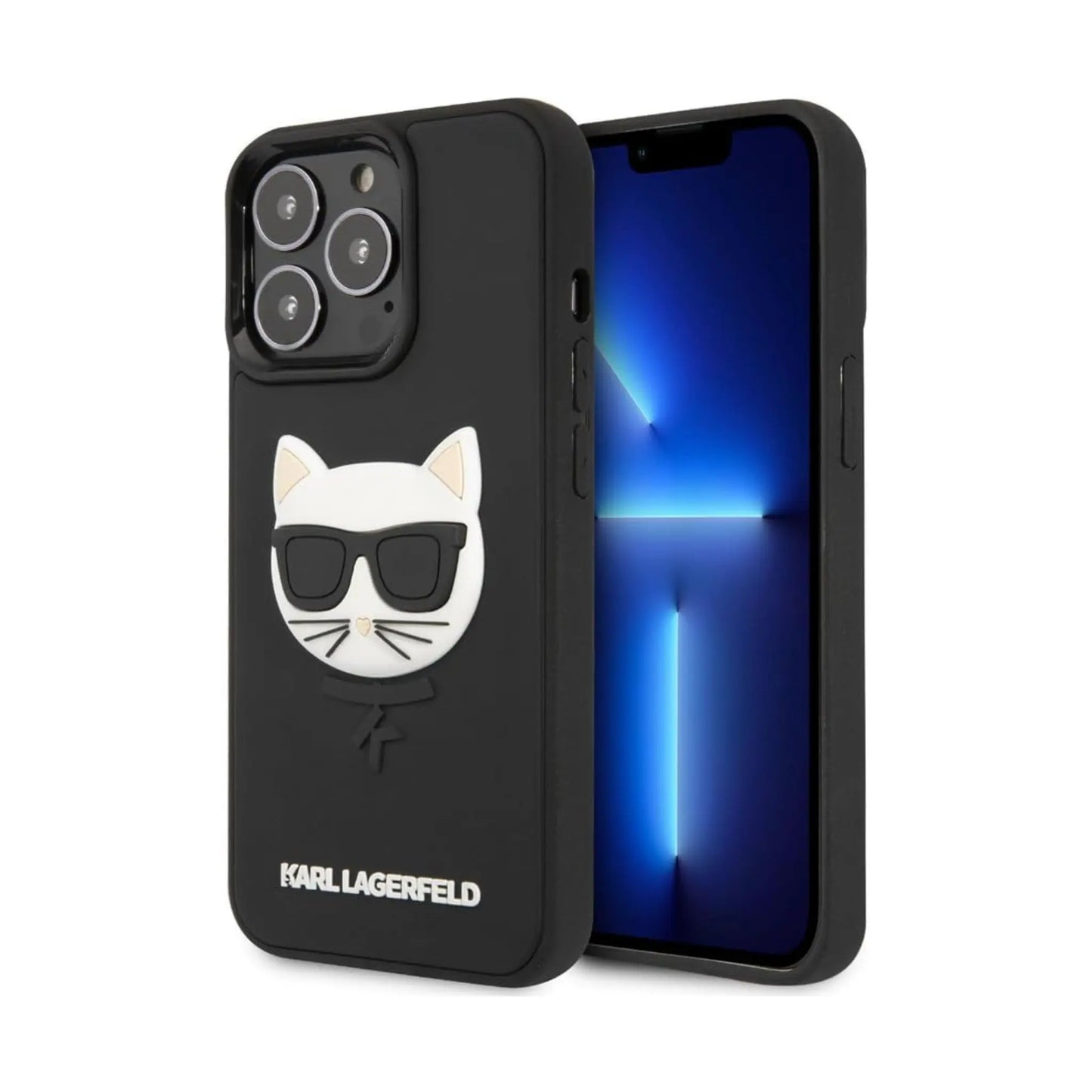 Karl Lagerfeld Hülle KLHCP13XCH3DBK 3D Rubber Choupette Schwarz – iPhone 13 Pro Max
