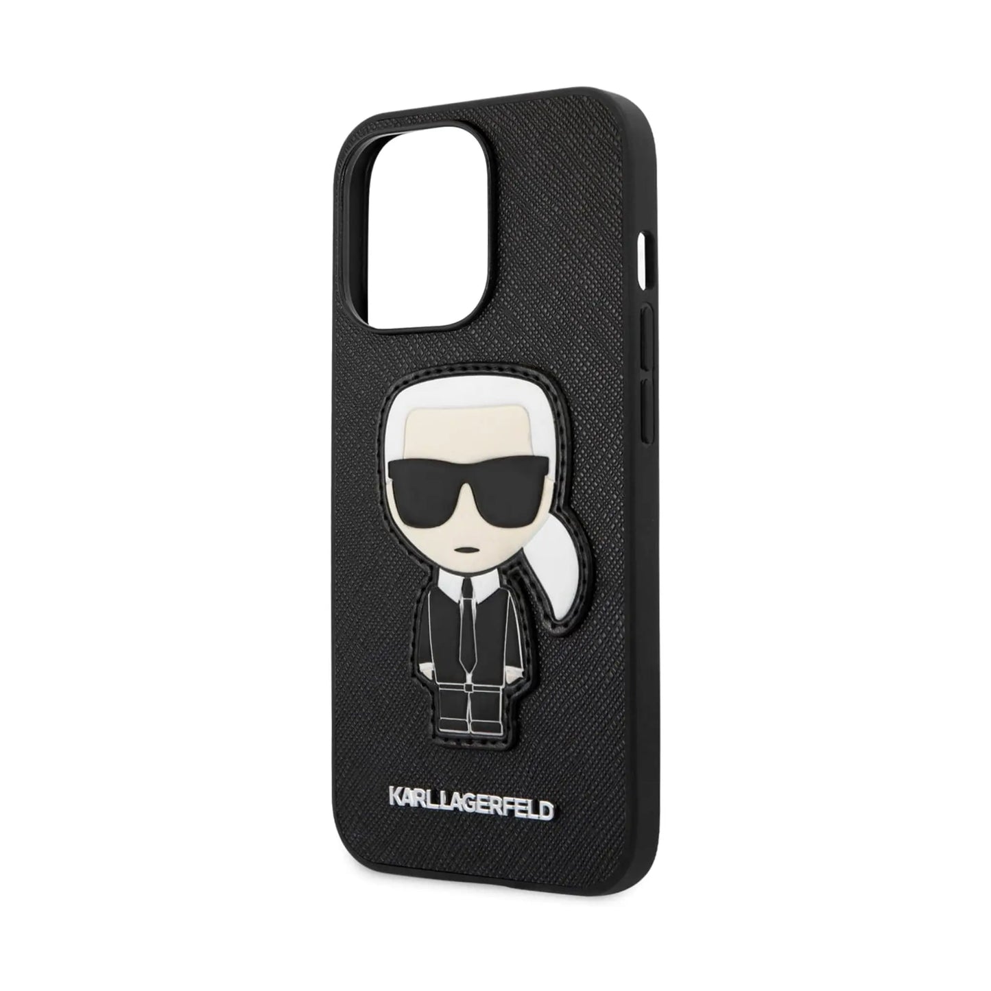 Karl Lagerfeld Hülle Saffiano Ikonik Patch Schwarz – iPhone 13 Pro