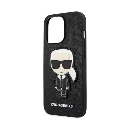 Karl Lagerfeld Hülle Saffiano Ikonik Patch Schwarz – iPhone 13 Pro