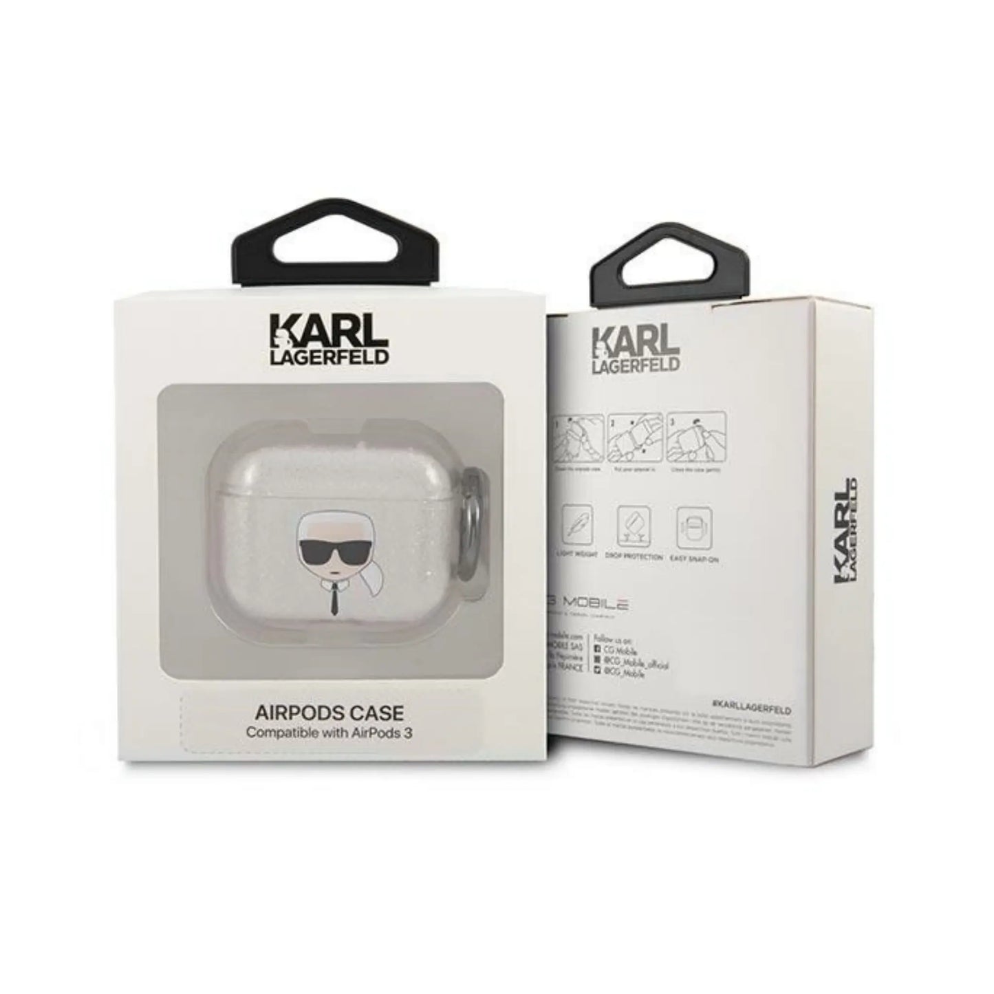 Karl Lagerfeld Case KLA3UKHGS, Silber - AirPods 3