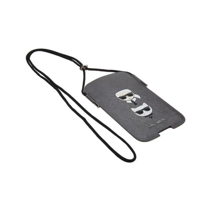 Karl Lagerfeld Saffiano Ikonik Karl & Choupette Head Hardcase KLHCP12MOPHKCG - Grau