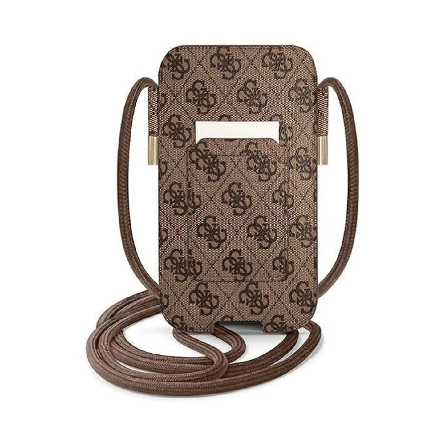 Guess Handytasche 4G Printed Stripe Pouch Braun - Für Handy bis 6.1 Zoll
