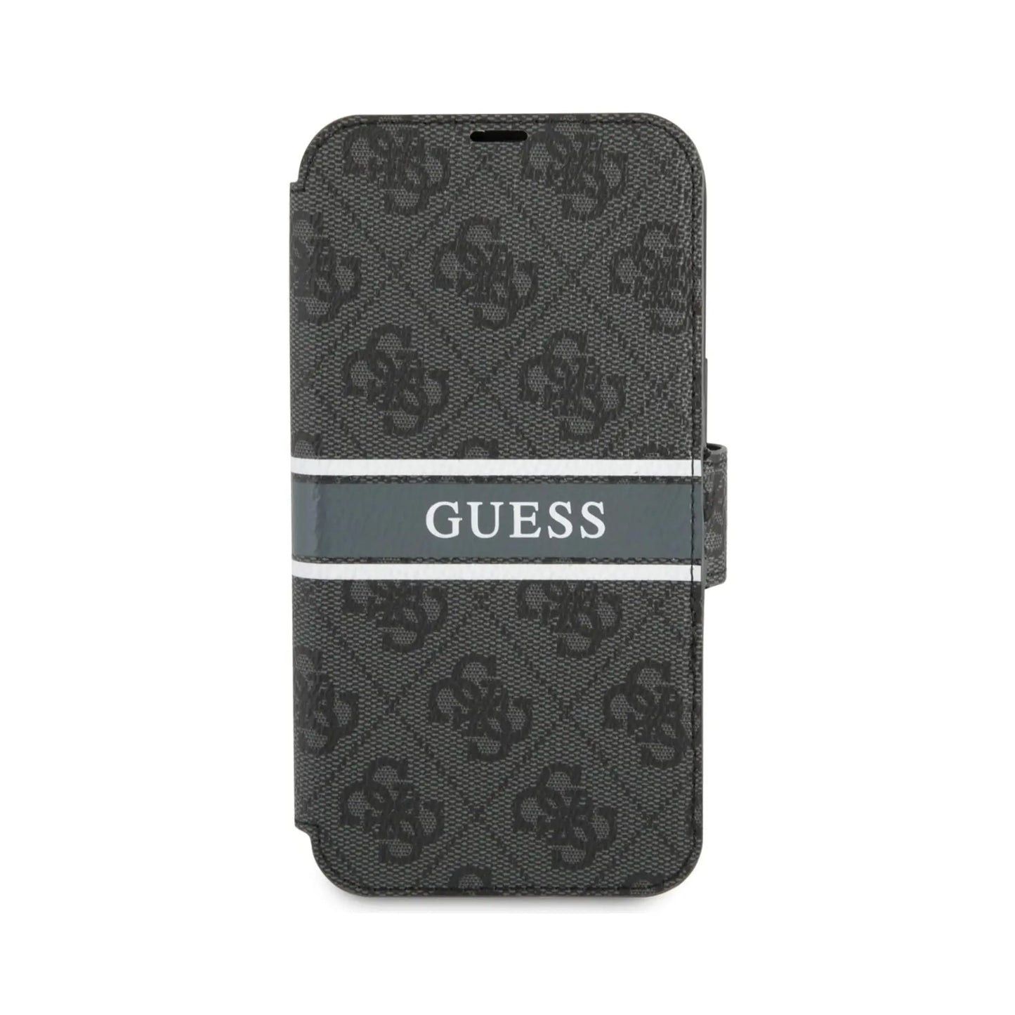 Guess iPhone 13 Mini Hülle, Grau – Bookcase Kunstleder