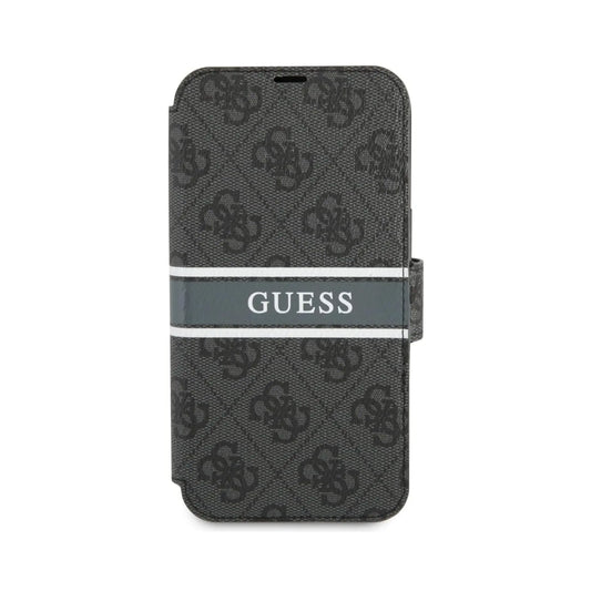 Guess iPhone 13 Mini Hülle, Grau – Bookcase Kunstleder