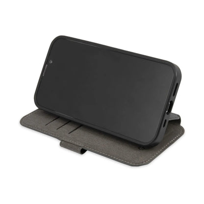 Guess iPhone 13 Mini Hülle, Grau – Bookcase Kunstleder