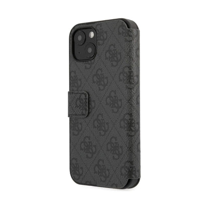 Guess GUBKP13S4GMGGR 4G Big Metal Logo Book Case, Grau – iPhone 13 mini