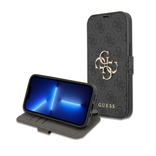 Guess Hülle Booktype 4G Big Metal Logo Blau - iPhone 13 Pro Max