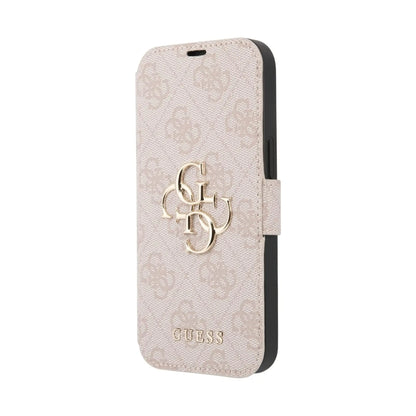 Guess 4G Big Metal Logo Book Case, Pink – iPhone 13 Pro Max