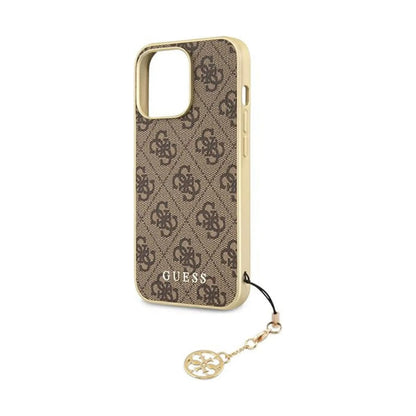Guess 4G Charms Hülle Braun Gold – iPhone 13 Pro