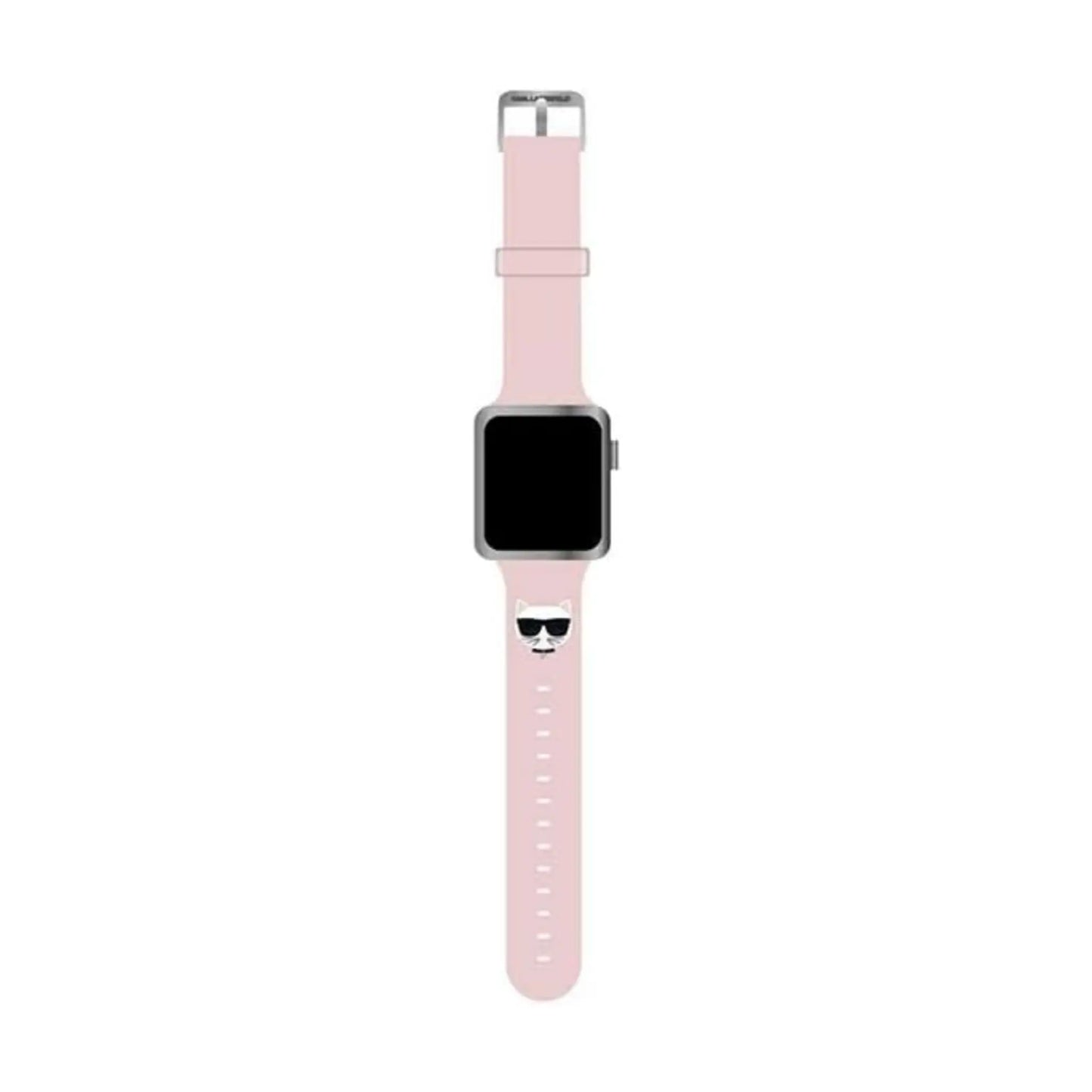 Karl Lagerfeld Silikon Choupette Köpfe Apple Watch Armband KLAWLSLCP, Pink - 42/44/45 mm