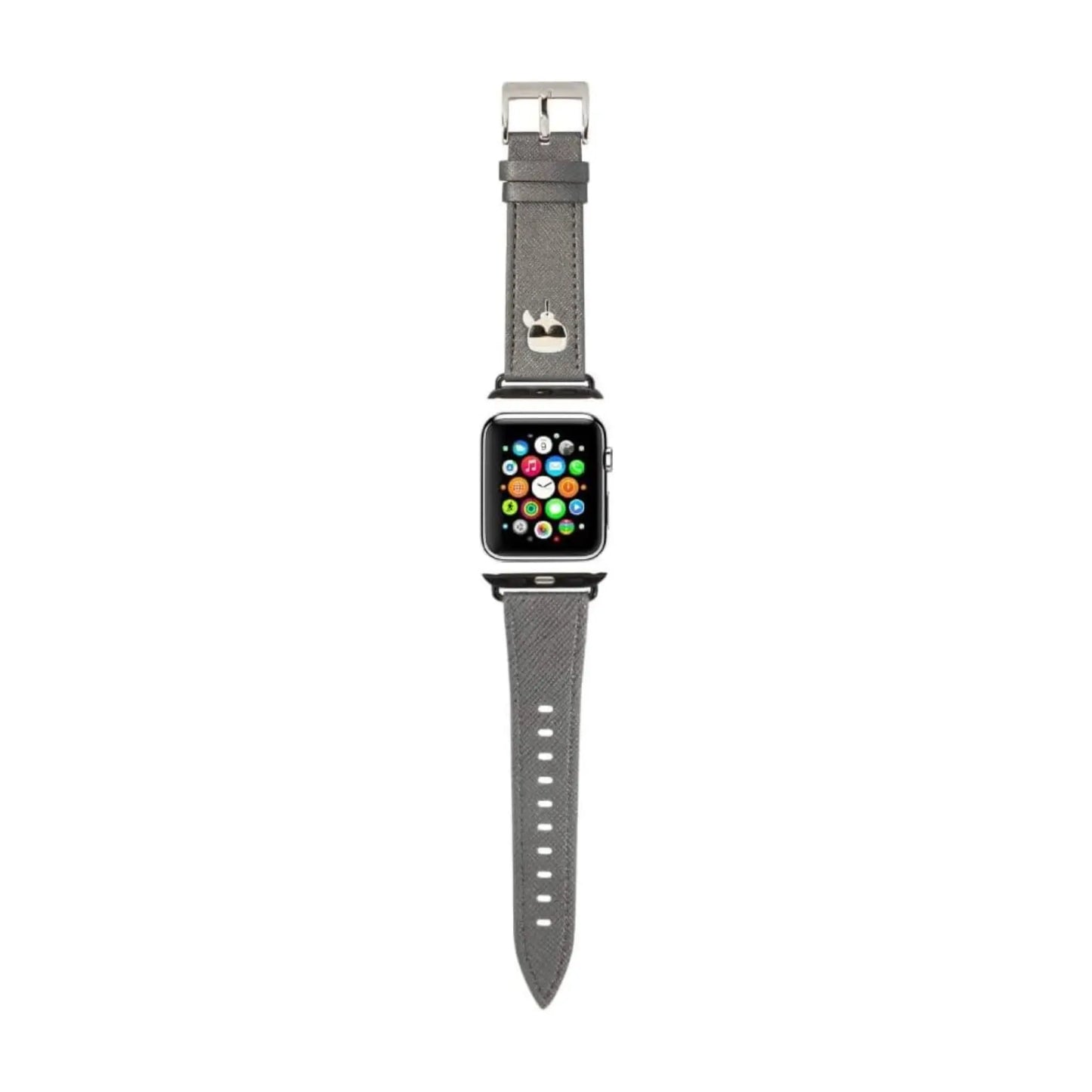 Karl Lagerfeld Silikon Karl Head Apple Watch Armband, Grau - 38/40/41 mm