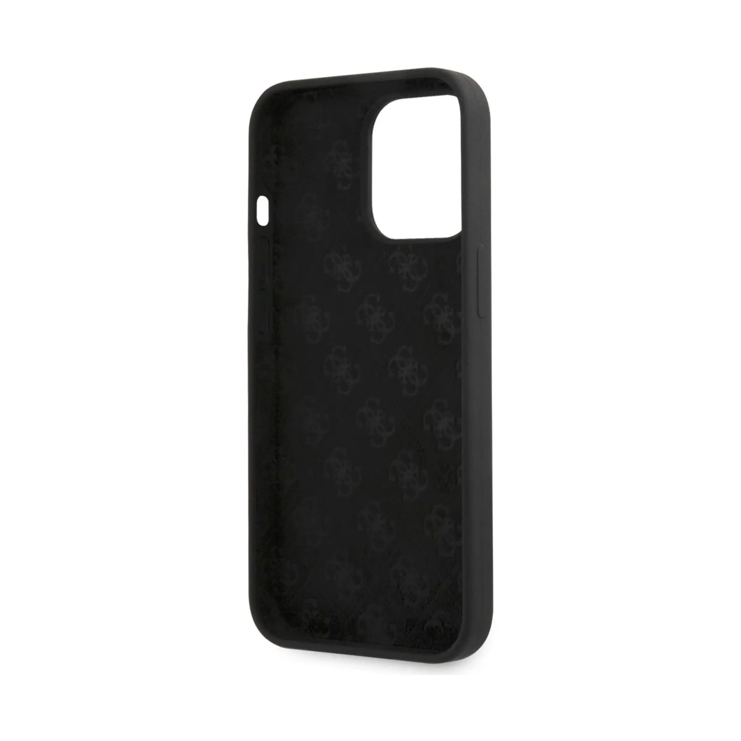 Guess GUHCP13XLSLMGBK Hülle Silikon Script Gold Logo Schwarz - iPhone 13 Pro Max