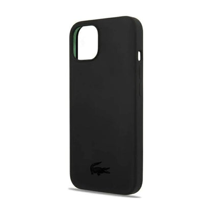 Lacoste Liquid Silicone Glossy Logo Hülle Schwarz – iPhone 13 Mini