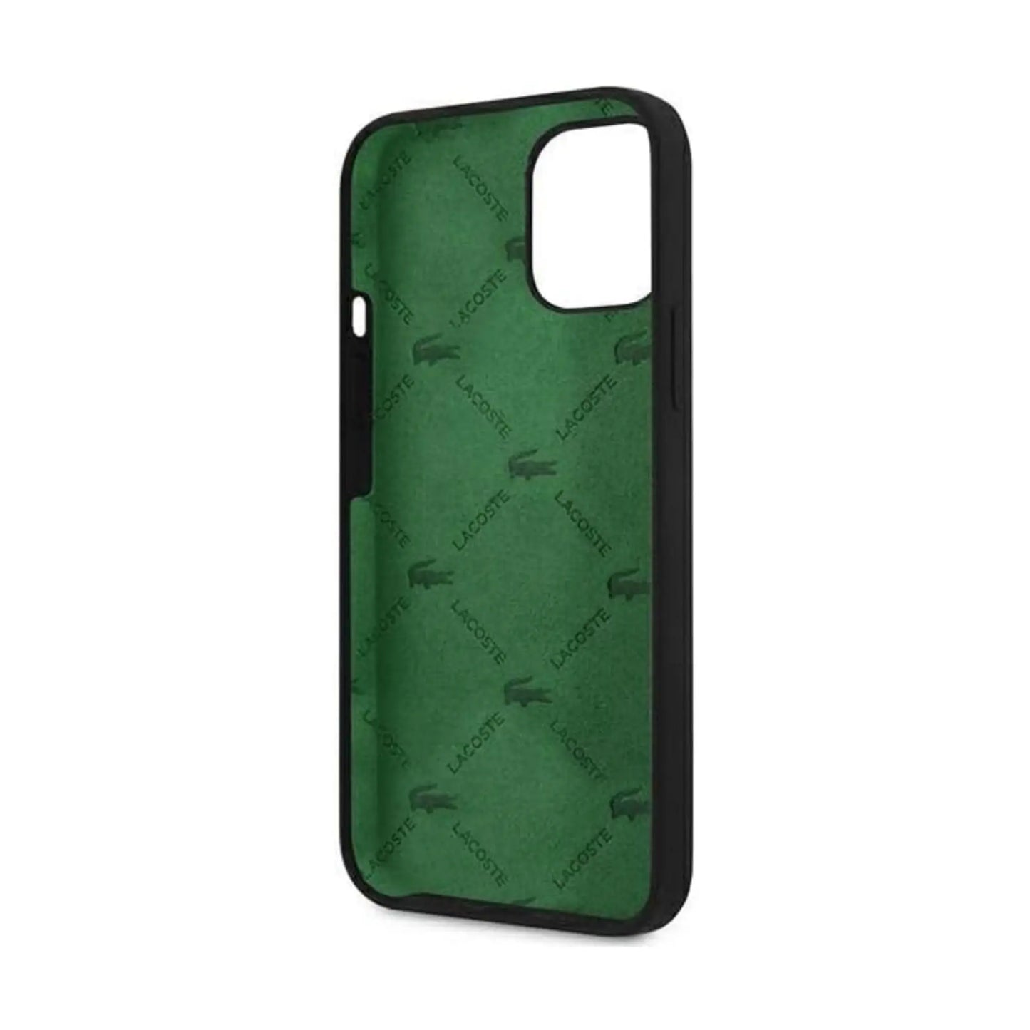 Lacoste Liquid Silicone Glossy Logo Hülle Schwarz – iPhone 13 Mini