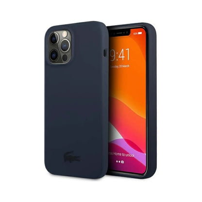 Lacoste Hülle Liquid Silicone Glossy Logo Navy – iPhone 13 Pro