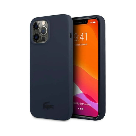 Lacoste Hülle Liquid Silicone Glossy Logo Navy – iPhone 13 Pro