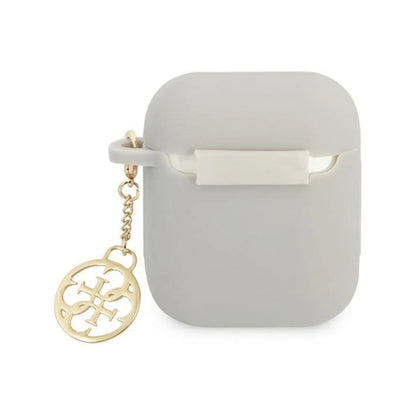 Guess GUAPLSC4EG AirPods Pro Hülle Silikon Charm 4G Kollektion Grau