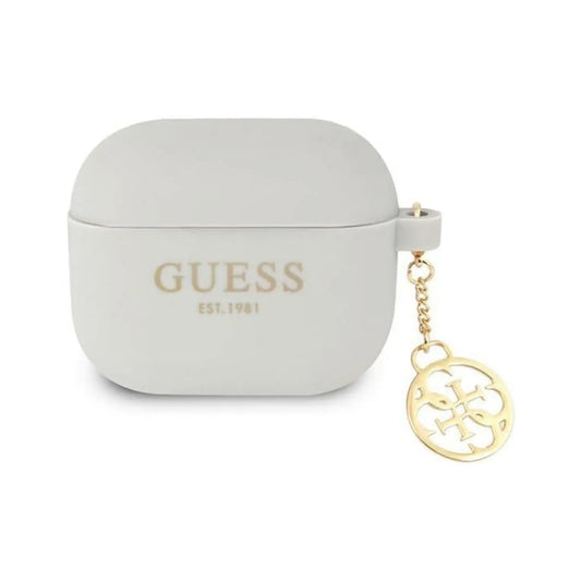 Guess GUA3LSC4EG AirPods 3 Hülle Silikon Charm 4G Kollektion Grau