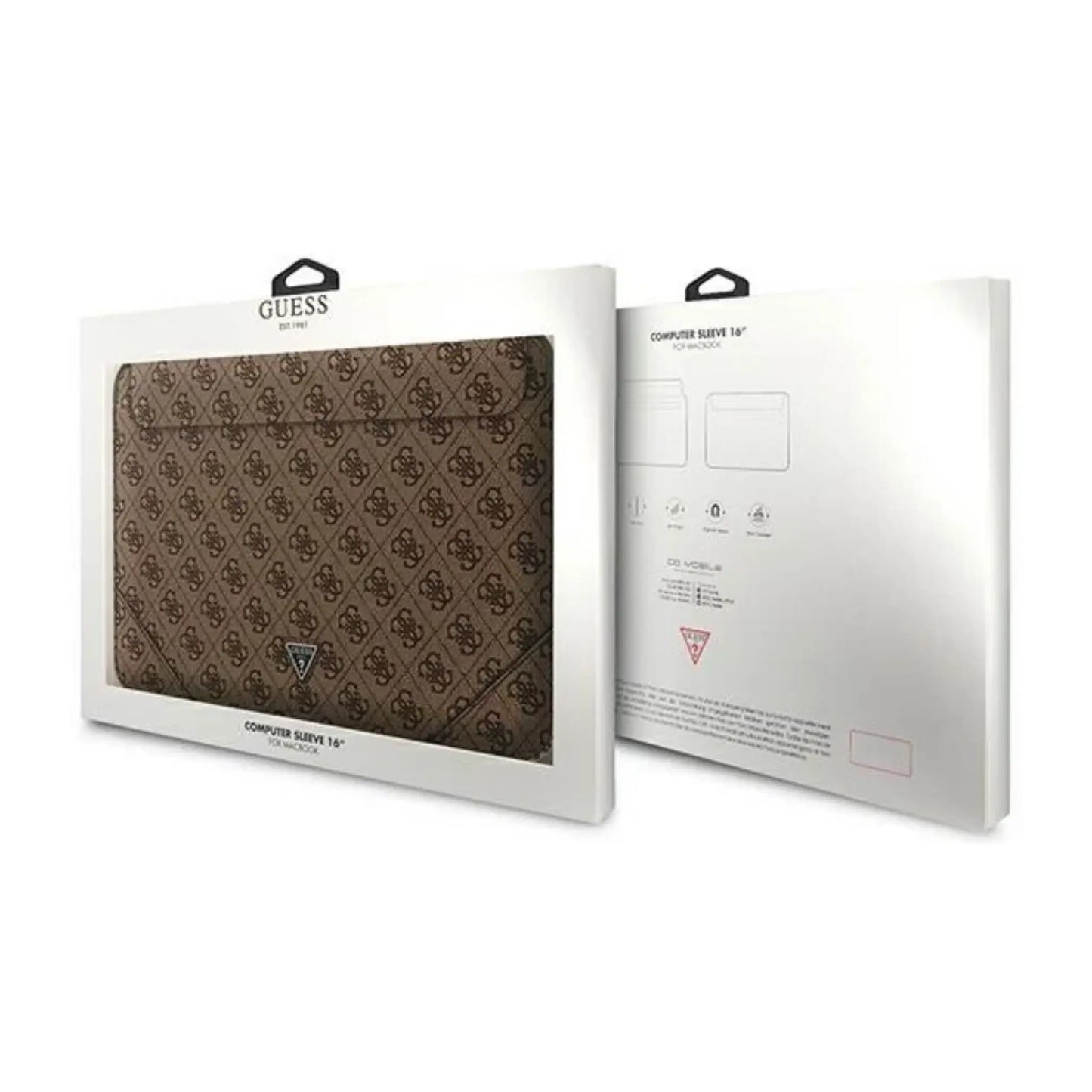 Guess Hülle Sleeve GUCS16P4TW Braun 4G Uptown Triangle – 16 Zoll