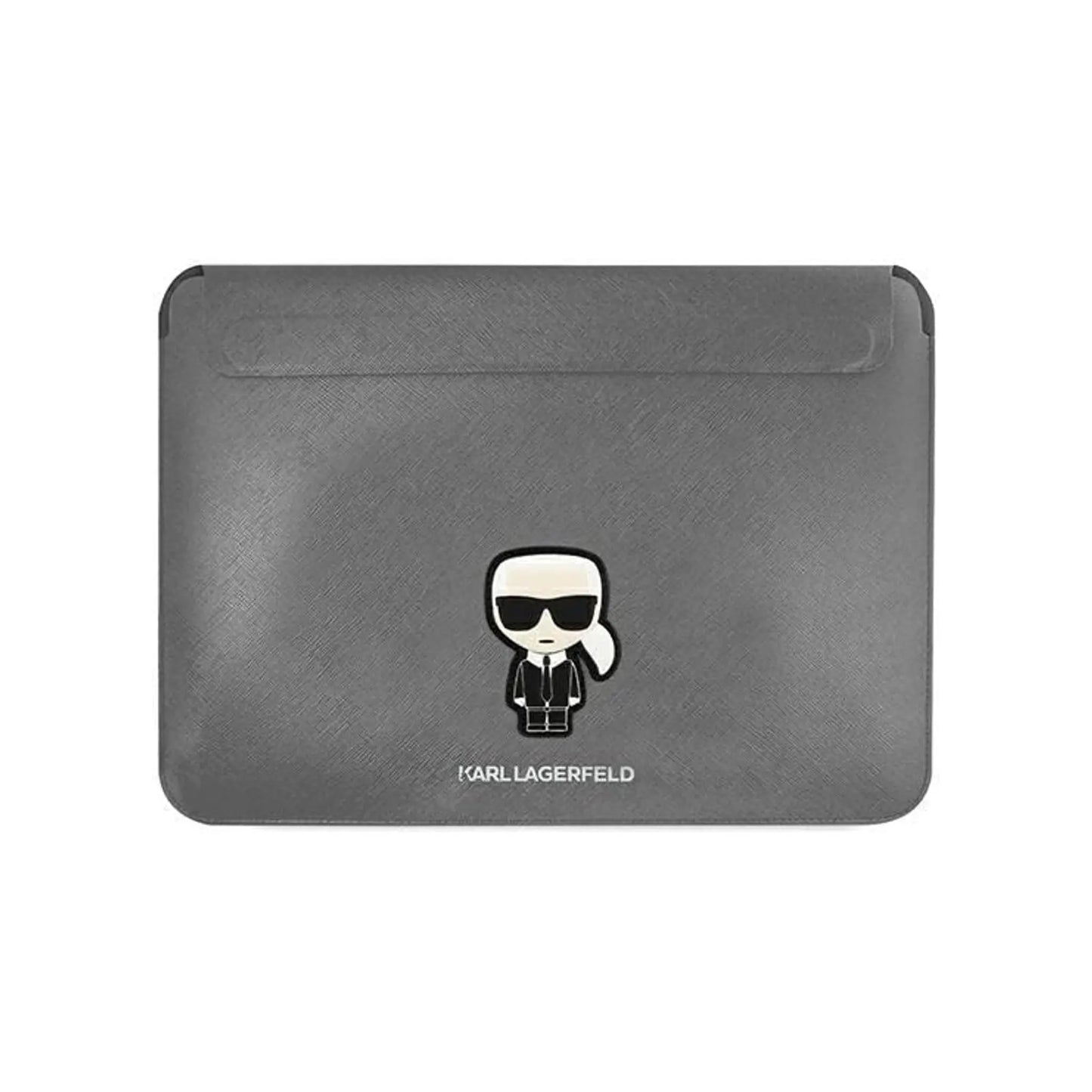 Karl Lagerfeld Saffiano Sleeve Notebook-Hülle, Silber - 13/14 Zoll