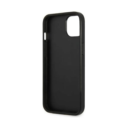 Guess Hülle GUHCP13SPSATLG Saffiano Triangle Logo Silber – iPhone 13 Mini