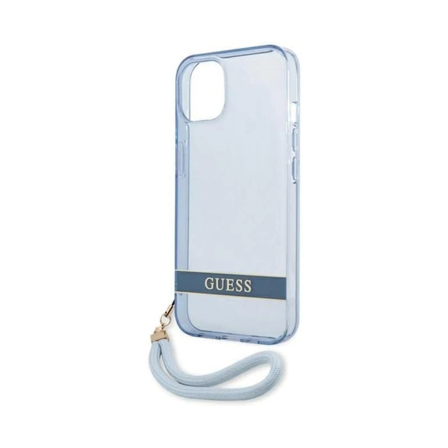 Guess iPhone 13 Mini Hülle GUHCP13SHTSGSB, Blau – Transluzentes Hardcase Stap