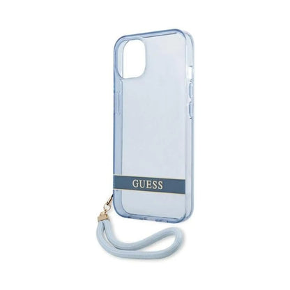 Guess iPhone 13 Mini Hülle GUHCP13SHTSGSB, Blau – Transluzentes Hardcase Stap