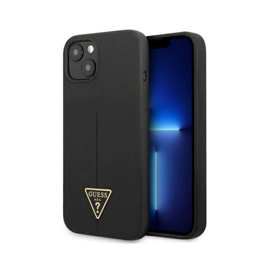 Guess Hülle GUHCP13SSLTGK Silikon Dreieck Schwarz – iPhone 13 Mini