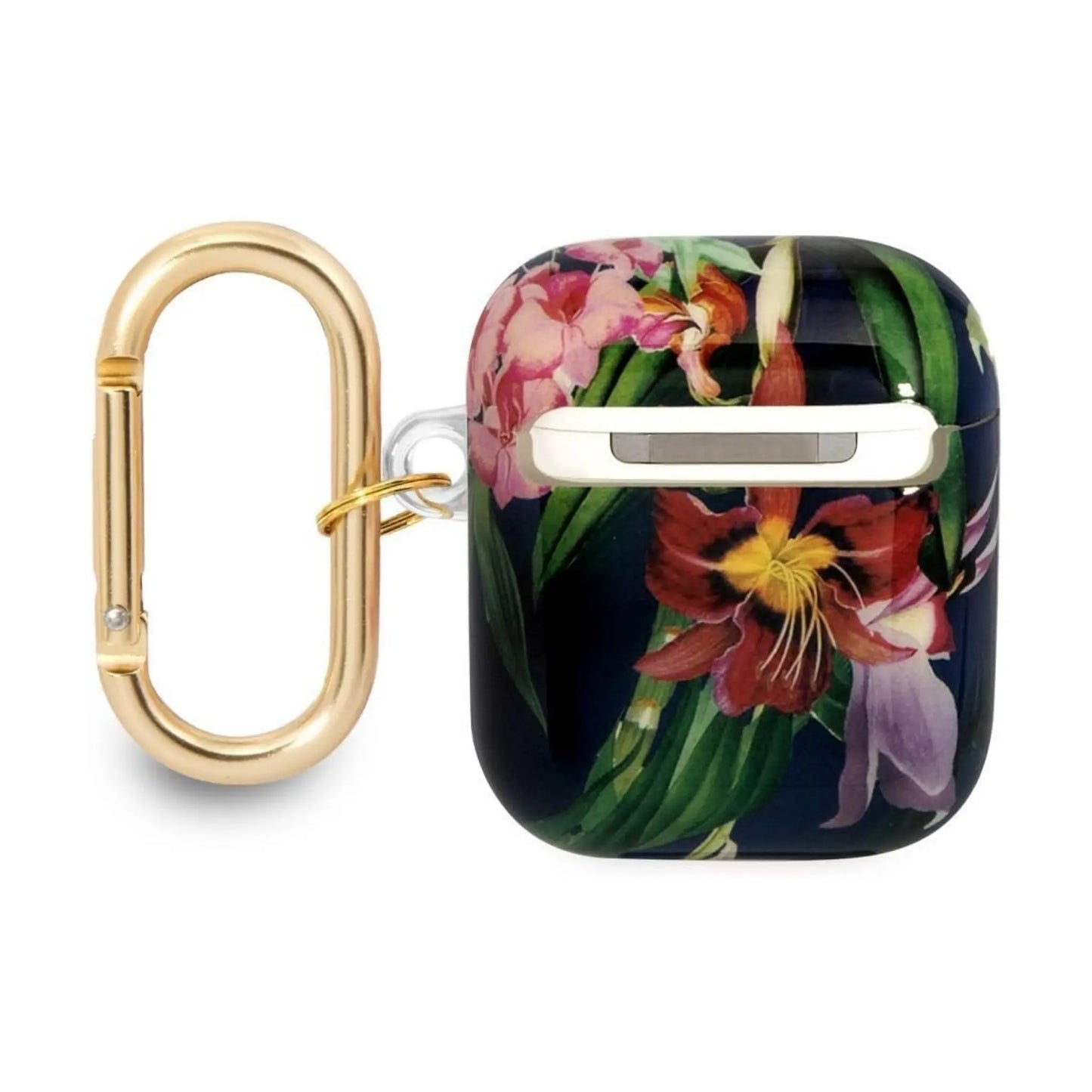 Guess GUA2HHFLB AirPods Hülle Heart Glitter - Blau