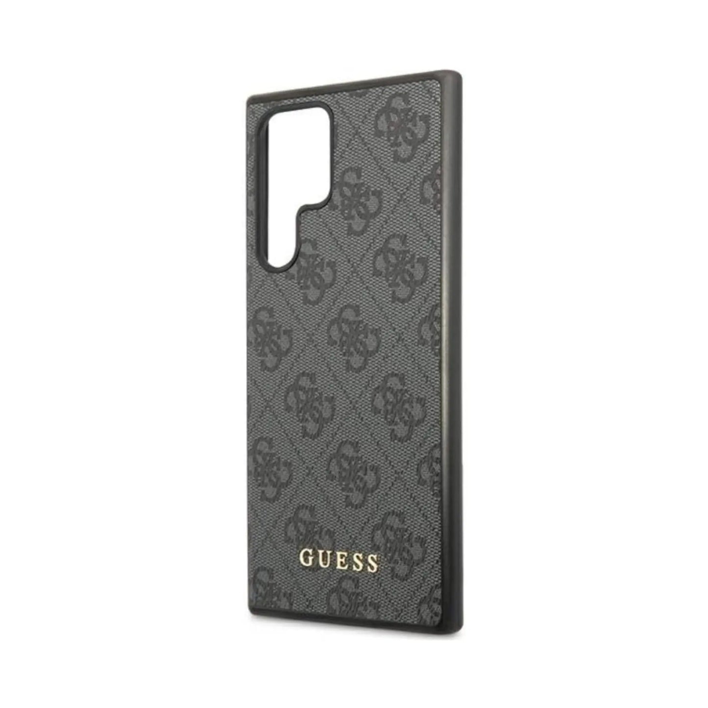 Guess Galaxy S22 Ultra Hülle, Grau – 4G Metal Gold Logo Hardcase