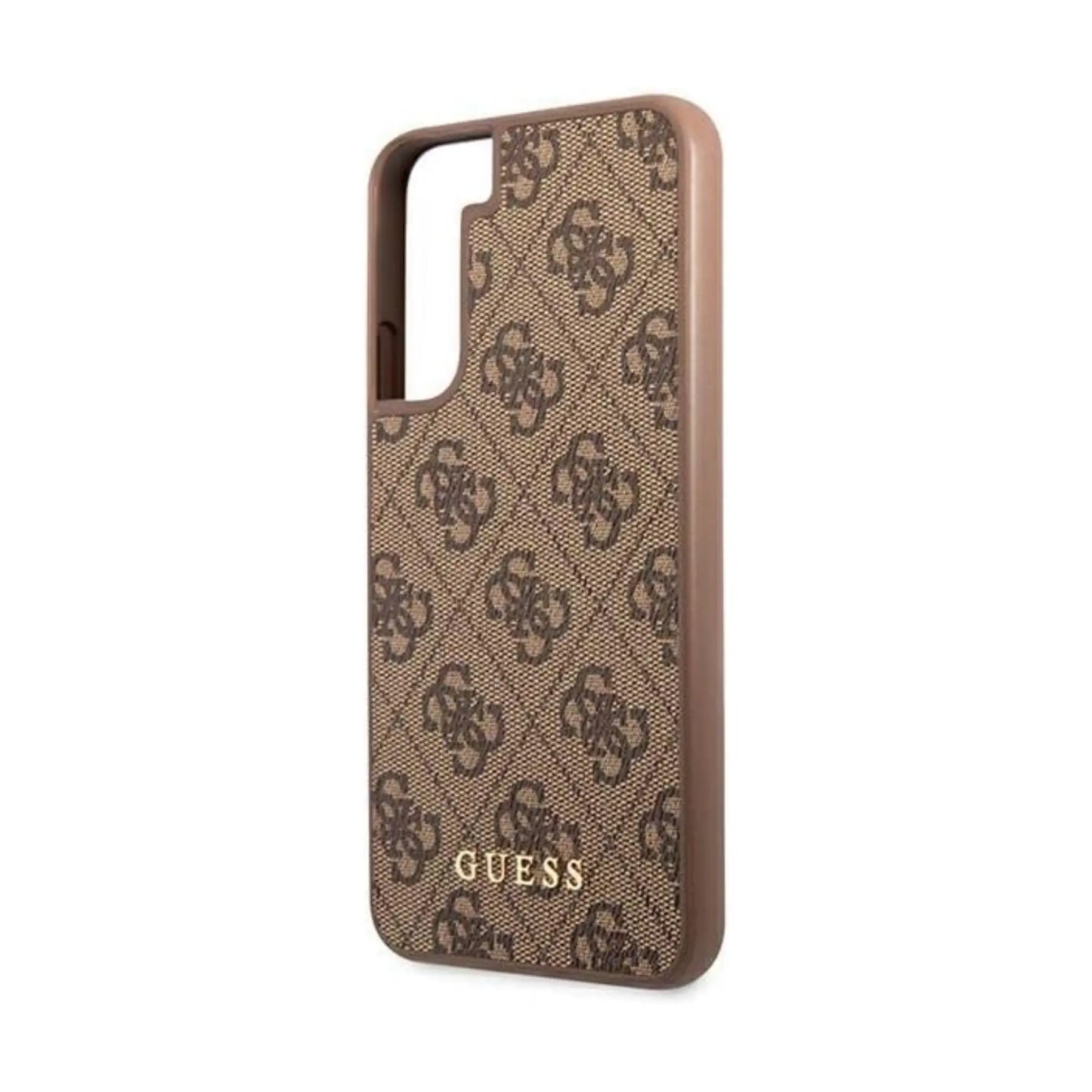 Guess Hülle 4G Gold Logo Braun – Galaxy S22