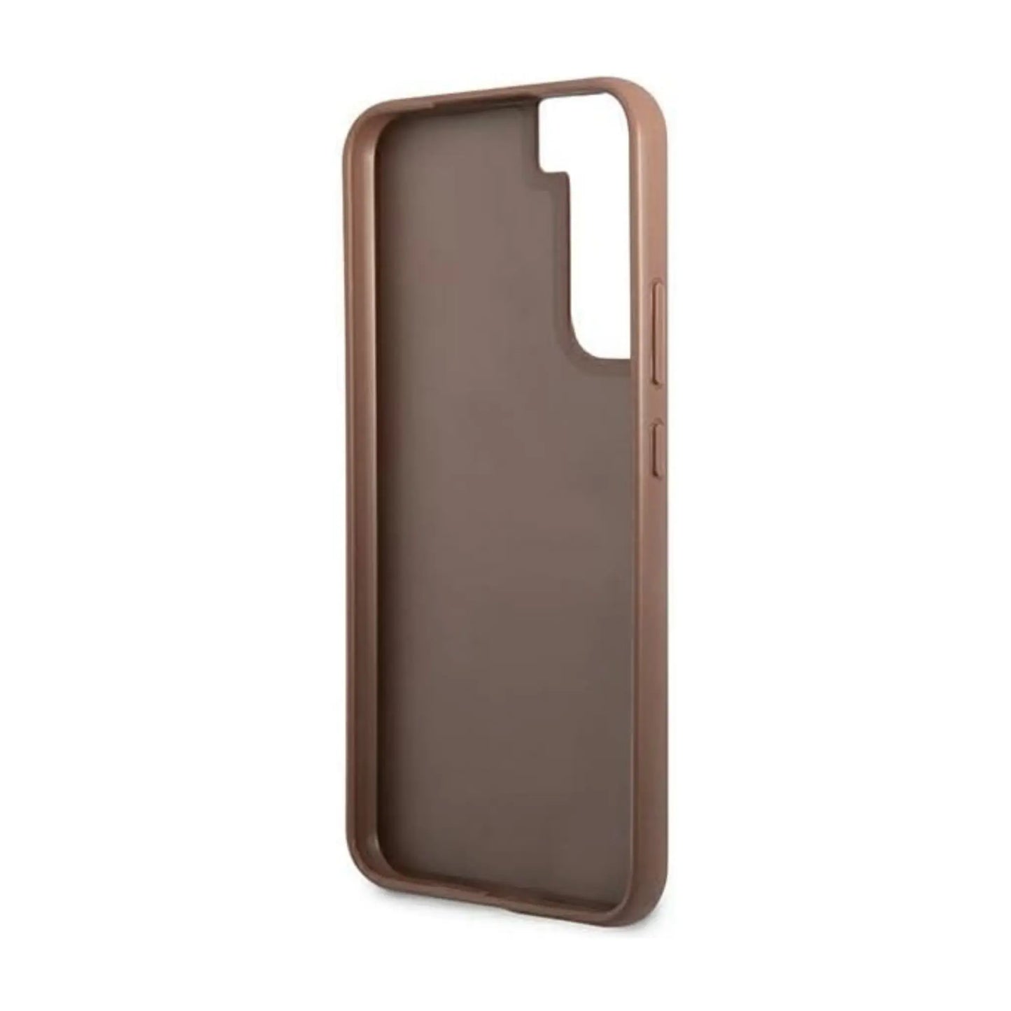 Guess Hülle 4G Gold Logo Braun – Galaxy S22