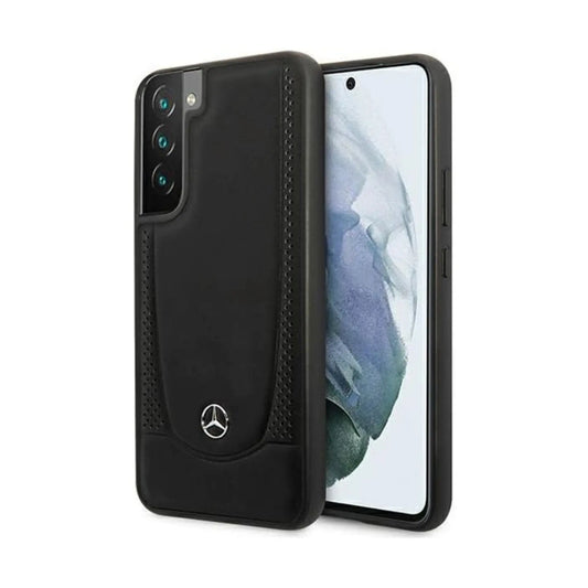 Mercedes Leder Hardcase, Schwarz - Samsung Galaxy S22 Plus