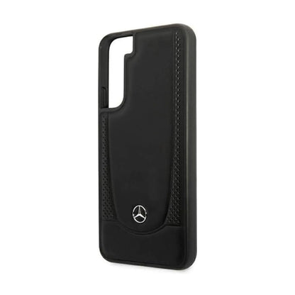 Mercedes Leder Hardcase, Schwarz - Samsung Galaxy S22 Plus