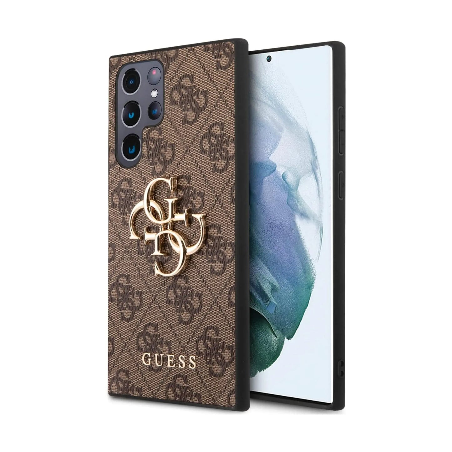 Guess Hülle 4G Big Metal Logo Braun – Galaxy S22 Ultra
