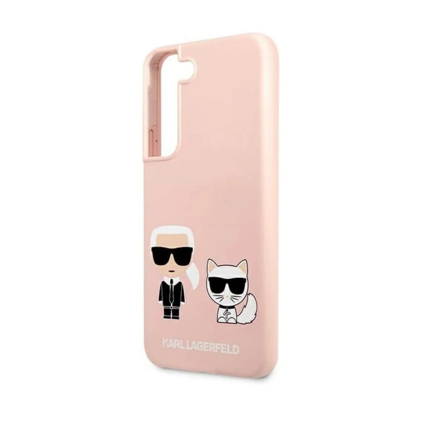 Karl Lagerfeld Silikon Ikonik Karl & Choupette Hardcase KLHCS22MSSKCI, Rosa - Samsung Galaxy S22+ S906