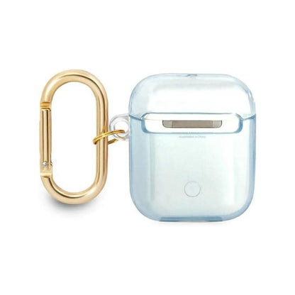 Guess GUA2HHTSB AirPods Hülle Heart Transparent - Blau