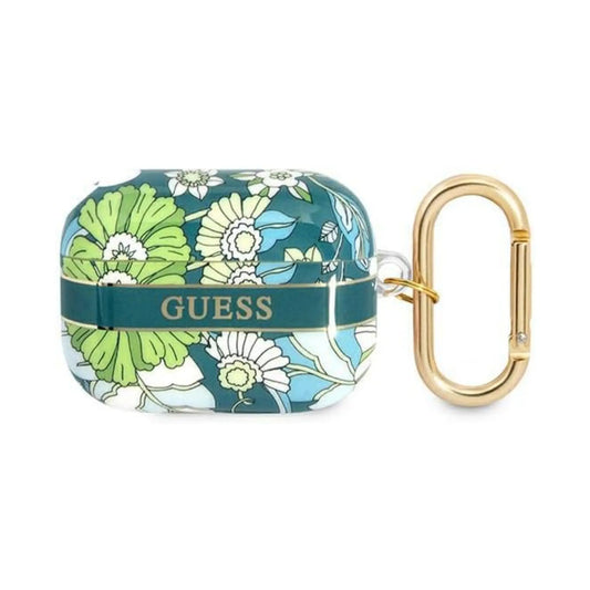 Guess GUAPHHFLN AirPods Pro Hülle Flower Strap Kollektion - Grün