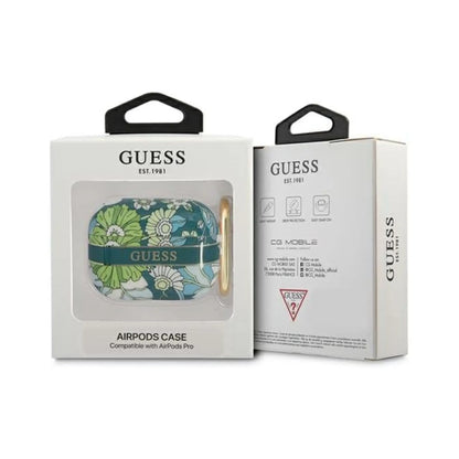 Guess GUAPHHFLN AirPods Pro Hülle Flower Strap Kollektion - Grün