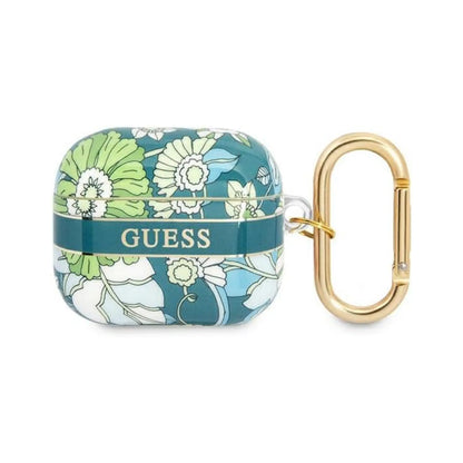 Guess GUA3HHFLN AirPods 3 Hülle Flower Strap Kollektion - Grün