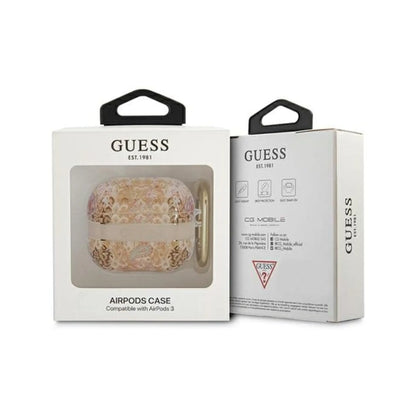 Guess GUA3HHFLD AirPods 3 Hülle Paisley Strap Kollektion - Gold
