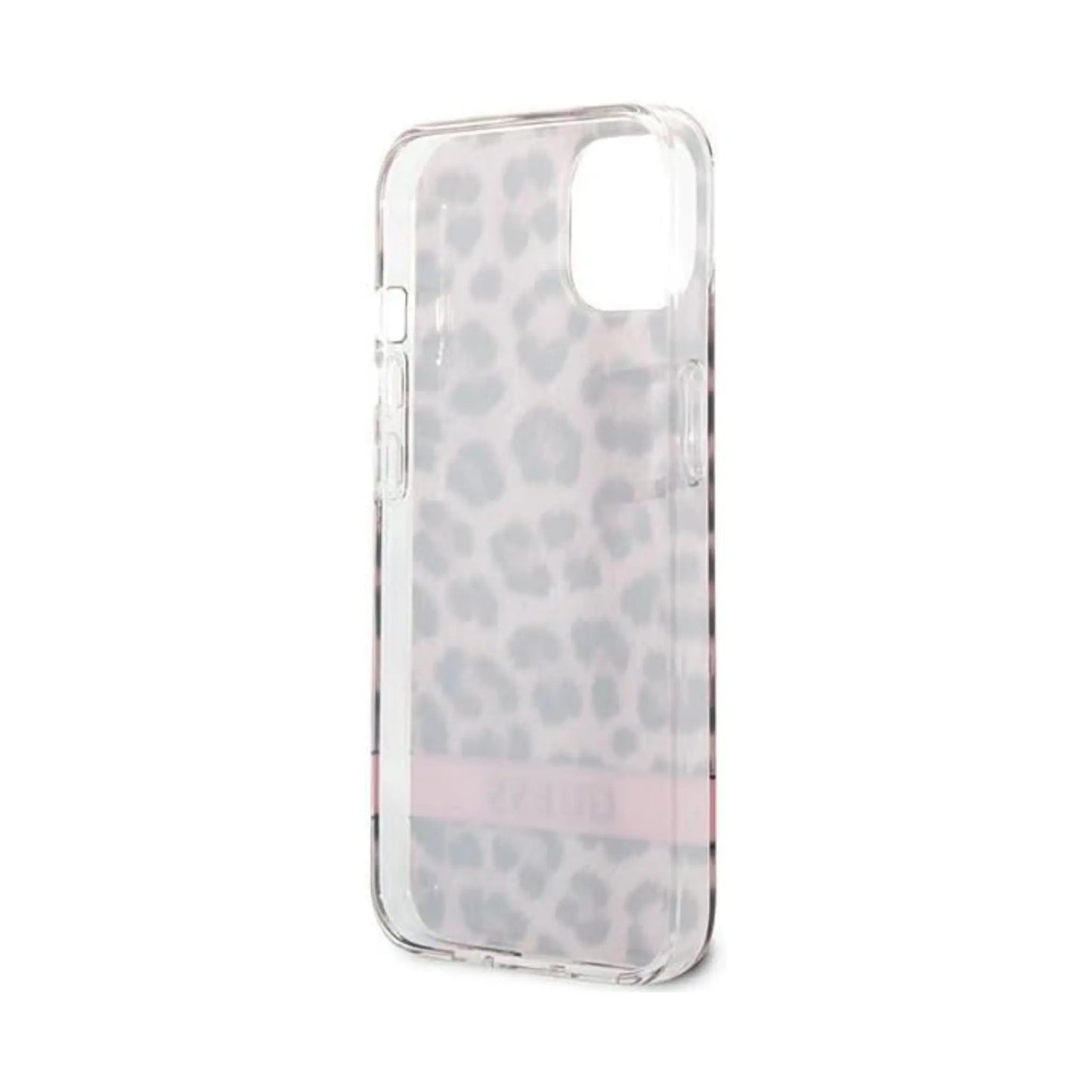 Guess Hülle Leopard Electro Stripe Pink - iPhone 13 mini