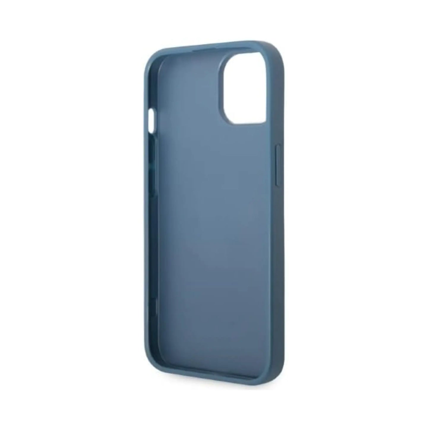 Guess GUHCP13SP4TPB 4G Triangle Logo Card Slot Case, Blau – iPhone 13 mini