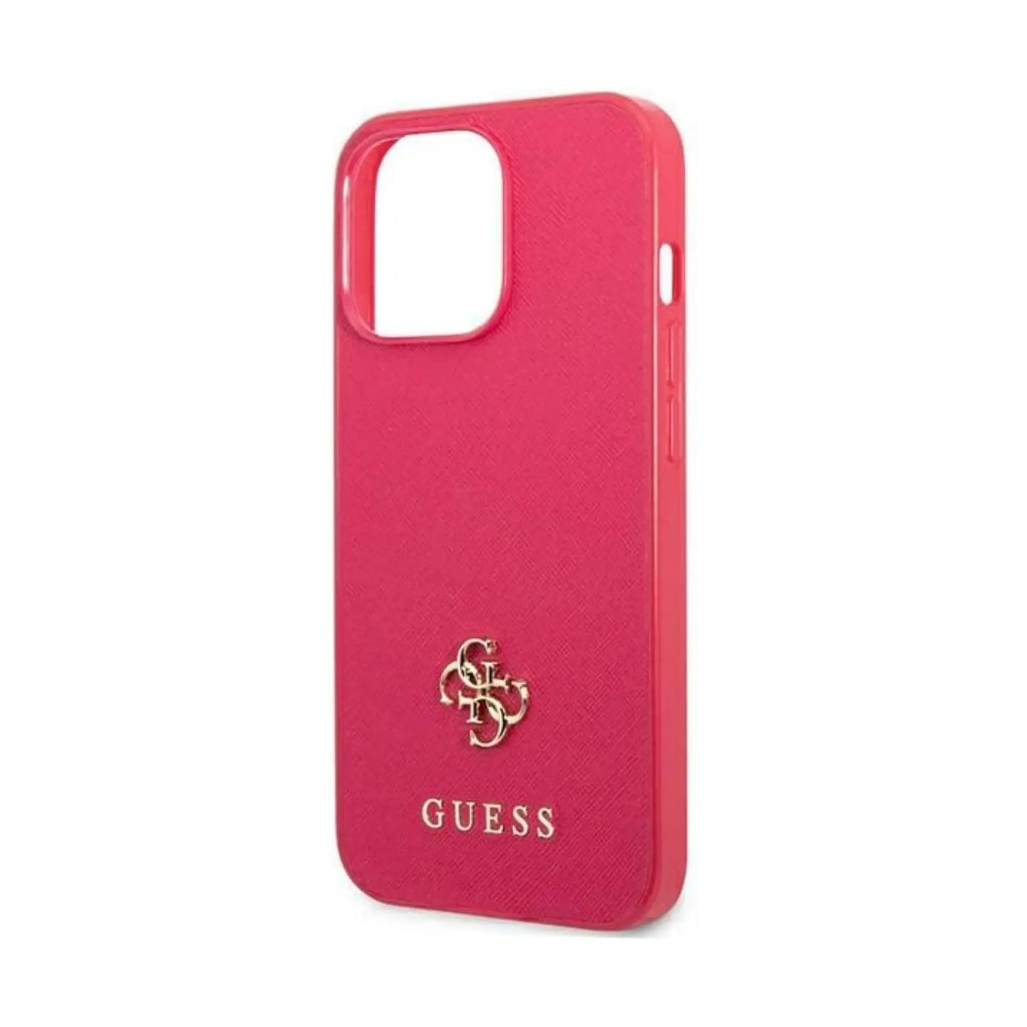 Guess GUHCP13LPS4MF Saffiano 4G Small Metal Logo Case, Rosa – iPhone 13 / 13 Pro