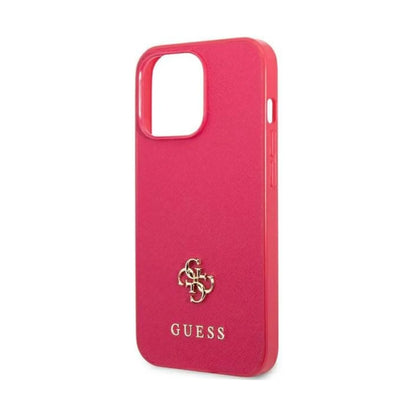 Guess GUHCP13LPS4MF Saffiano 4G Small Metal Logo Case, Rosa – iPhone 13 / 13 Pro