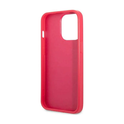 Guess GUHCP13XPS4MF Saffiano 4G Small Metal Logo Case, Pink – iPhone 13 Pro Max
