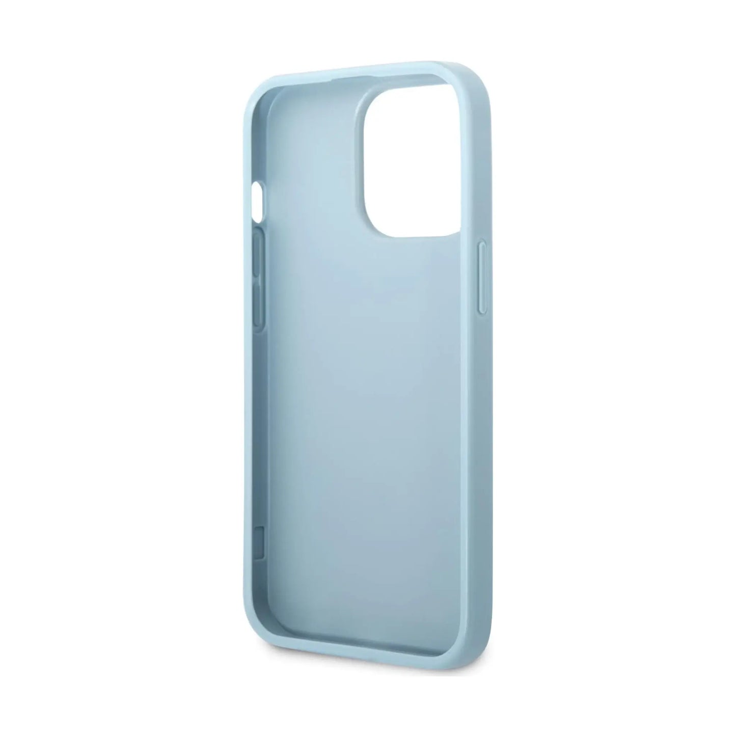 Guess GUHCP13LPS4MB Saffiano 4G Small Metal Logo Case, Blau – iPhone 13 / 13 Pro